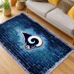 nfl los angeles rams football team logo sport carpet area rug home decor gift living room lar127