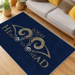 nfl los angeles rams football team logo sport carpet area rug home decor gift living room lar140