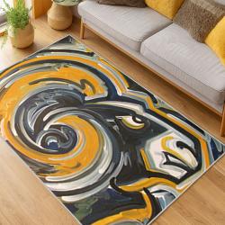 NFL Los Angeles Rams Football Team Logo Sport Carpet Area Rug Home Decor Gift LAR149