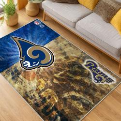 NFL Los Angeles Rams Football Team Logo Sport Carpet Area Rug Home Decor Gift LAR156