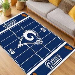 NFL Los Angeles Rams Football Team Logo Sport Carpet Area Rug Home Decor Gift LAR164