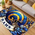 nfl los angeles rams football team logo sport carpet area rug home decor gift living room lar170