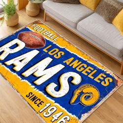 NFL Los Angeles Rams Football Team Logo Sport Carpet Area Rug Home Decor Gift LAR171