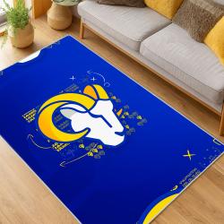 NFL Los Angeles Rams Football Team Logo Sport Carpet Area Rug Home Decor Gift LAR172