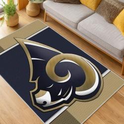 NFL Los Angeles Rams Football Team Logo Sport Carpet Area Rug Home Decor Gift LAR176