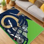 nfl los angeles rams football team logo sport carpet area rug home decor gift living room lar185