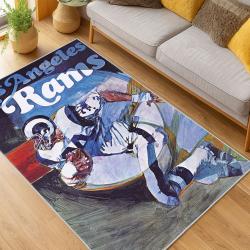 NFL Los Angeles Rams Football Team Logo Sport Carpet Area Rug Home Decor Gift LAR192