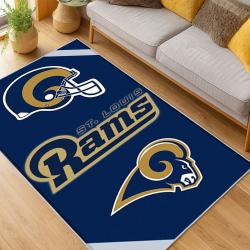 NFL Los Angeles Rams Football Team Logo Sport Carpet Area Rug Home Decor Gift LAR193