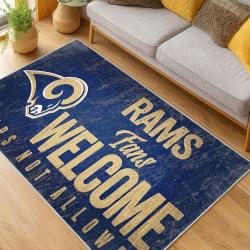 NFL Los Angeles Rams Football Team Logo Sport Carpet Area Rug Home Decor Gift LAR198