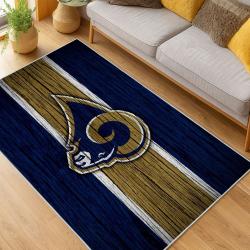 NFL Los Angeles Rams Football Team Logo Sport Carpet Area Rug Home Decor Gift LAR200