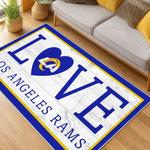 nfl los angeles rams football team logo sport carpet area rug home decor gift living room lar204