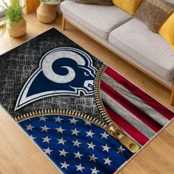 NFL Los Angeles Rams Football Team Logo Sport Carpet Area Rug Home Decor Gift LAR207