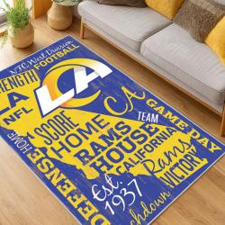 NFL Los Angeles Rams Football Team Logo Sport Carpet Area Rug Home Decor Gift LAR212