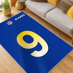 NFL Los Angeles Rams Football Team Logo Sport Carpet Area Rug Home Decor Gift LAR216