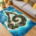 nfl los angeles rams football team logo sport carpet area rug home decor gift living room lar229