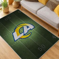 NFL Los Angeles Rams Football Team Logo Sport Carpet Area Rug Home Decor Gift LAR238