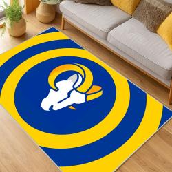NFL Los Angeles Rams Football Team Logo Sport Carpet Area Rug Home Decor Gift LAR243