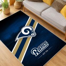 NFL Los Angeles Rams Football Team Logo Sport Carpet Area Rug Home Decor Gift LAR246