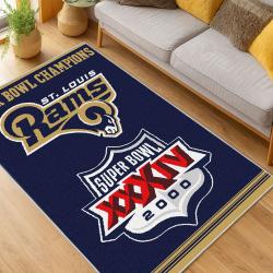 NFL Los Angeles Rams Football Team Logo Sport Carpet Area Rug Home Decor Gift LAR253