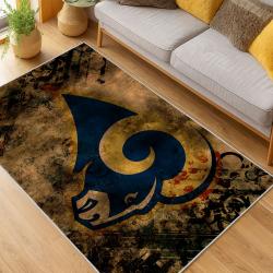 NFL Los Angeles Rams Football Team Logo Sport Carpet Area Rug Home Decor Gift LAR256