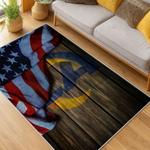 nfl los angeles rams football team logo sport carpet area rug home decor gift living room lar262