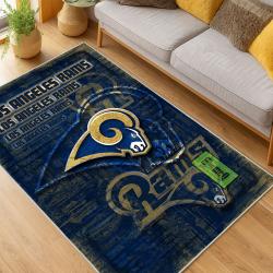 NFL Los Angeles Rams Football Team Logo Sport Carpet Area Rug Home Decor Gift LAR264