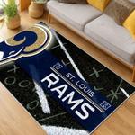 nfl los angeles rams football team logo sport carpet area rug home decor gift living room lar268