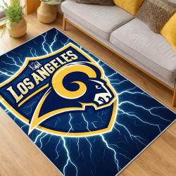 NFL Los Angeles Rams Football Team Logo Sport Carpet Area Rug Home Decor Gift LAR270