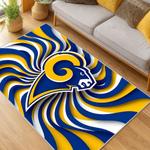 nfl los angeles rams football team logo sport carpet area rug home decor gift living room lar272