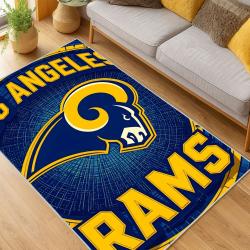 NFL Los Angeles Rams Football Team Logo Sport Carpet Area Rug Home Decor Gift LAR276