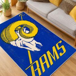 NFL Los Angeles Rams Football Team Logo Sport Carpet Area Rug Home Decor Gift LAR63