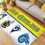nfl los angeles rams football team logo sport carpet area rug home decor gift living room lar68