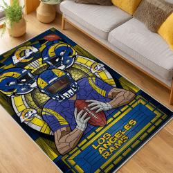 NFL Los Angeles Rams Football Team Logo Sport Carpet Area Rug Home Decor Gift LAR80