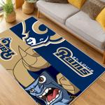 nfl los angeles rams football team logo sport carpet area rug home decor gift living room lar88