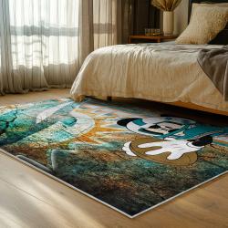 nfl miami dolphins area rug non slip football carpet home decor gift idea for fans bedroom md113