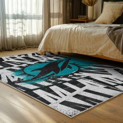 nfl miami dolphins area rug non slip football carpet home decor gift idea for fans bedroom md135