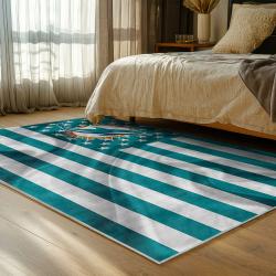 nfl miami dolphins area rug non slip football carpet home decor gift idea for fans bedroom md67