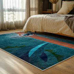 nfl miami dolphins area rug non slip football carpet home decor gift idea for fans bedroom md81
