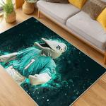 nfl miami dolphins area rug non slip football carpet home decor gift idea for fans living room md129