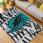 nfl miami dolphins area rug non slip football carpet home decor gift idea for fans living room md135