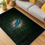 nfl miami dolphins area rug non slip football carpet home decor gift idea for fans living room md139