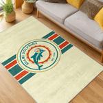 nfl miami dolphins area rug non slip football carpet home decor gift idea for fans living room md55