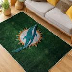 nfl miami dolphins area rug non slip football carpet home decor gift idea for fans living room md70