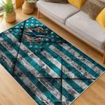 nfl miami dolphins area rug non slip football carpet home decor gift idea for fans living room md73