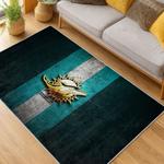 nfl miami dolphins area rug non slip football carpet home decor gift idea for fans living room md76