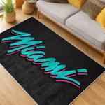 nfl miami dolphins area rug non slip football carpet home decor gift idea for fans living room md77