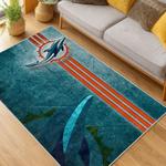 nfl miami dolphins area rug non slip football carpet home decor gift idea for fans living room md81