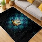 nfl miami dolphins area rug non slip football carpet home decor gift idea for fans living room md91