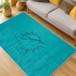 nfl miami dolphins area rug non slip football carpet home decor gift idea for fans living room md92