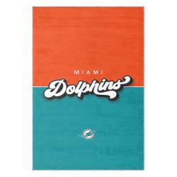 nfl miami dolphins area rug non slip football carpet home decor gift idea for fans md101